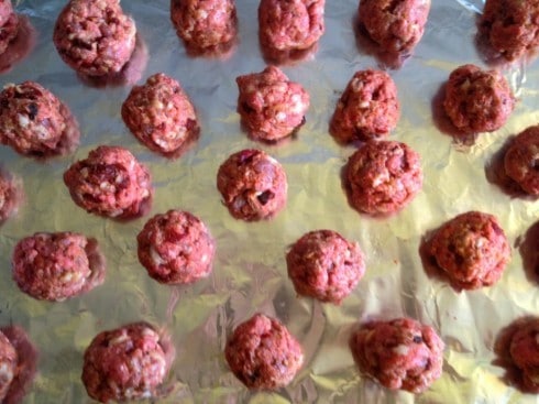 chipotle meatballs pre-baking - taketwotapas.com