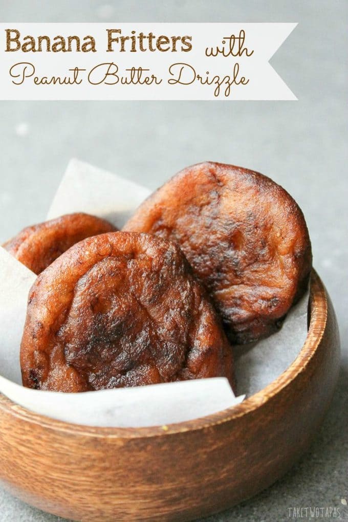 These creamy banana fritters are warm with a soft custard-like center and are enhanced by the flavor of peanut butter!