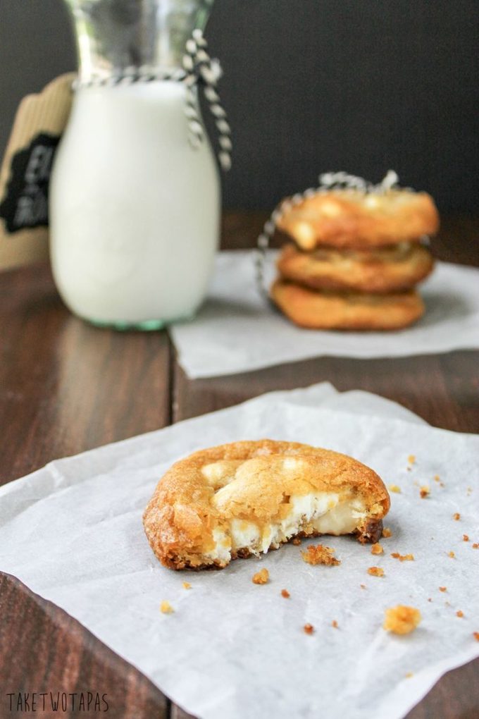 This classic combination never gets old! These cookies will please anyone! White Chocolate Macadamia Nut Cookies Recipe | Take Two Tapas