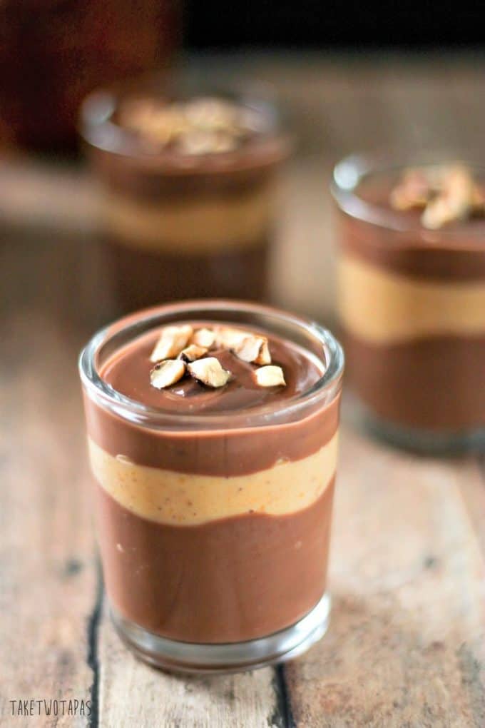  These delicious Chocolate and Pumpkin Pie Pudding Shooters are easy to put together and will be a hit at your Halloween party or Thanksgiving dinner. Chocolate Pumpkin Pie Shooters Recipe | Take Two Tapas