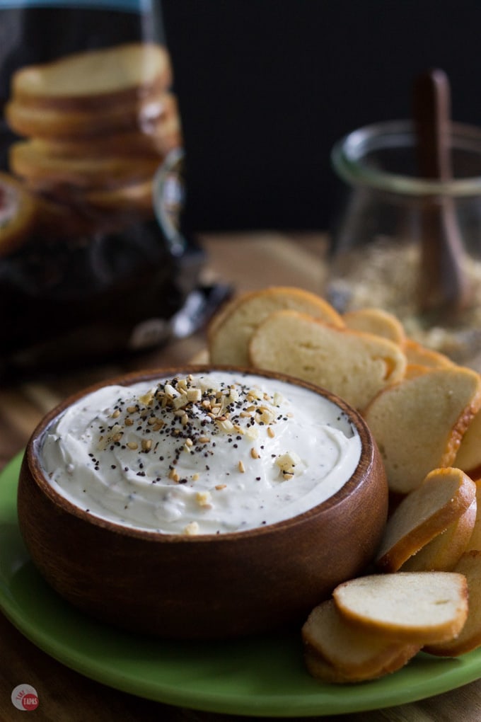 Everything Bagel Dip with Homemade Bagel Seasoning!