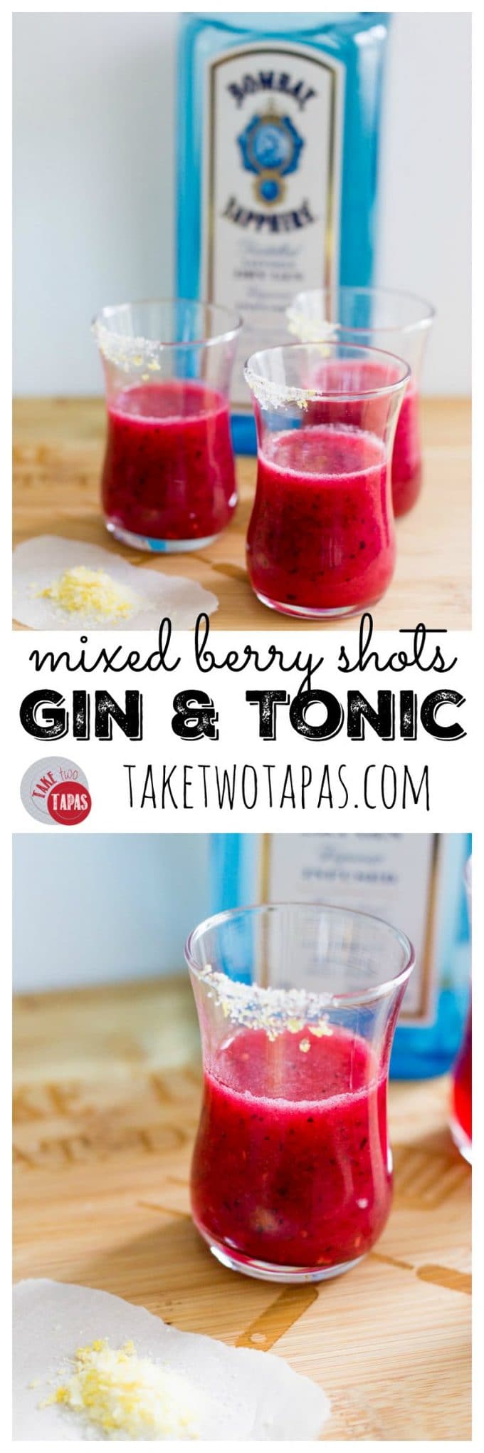 Gin and Tonic Shots with Mixed Berries Take Two Tapas