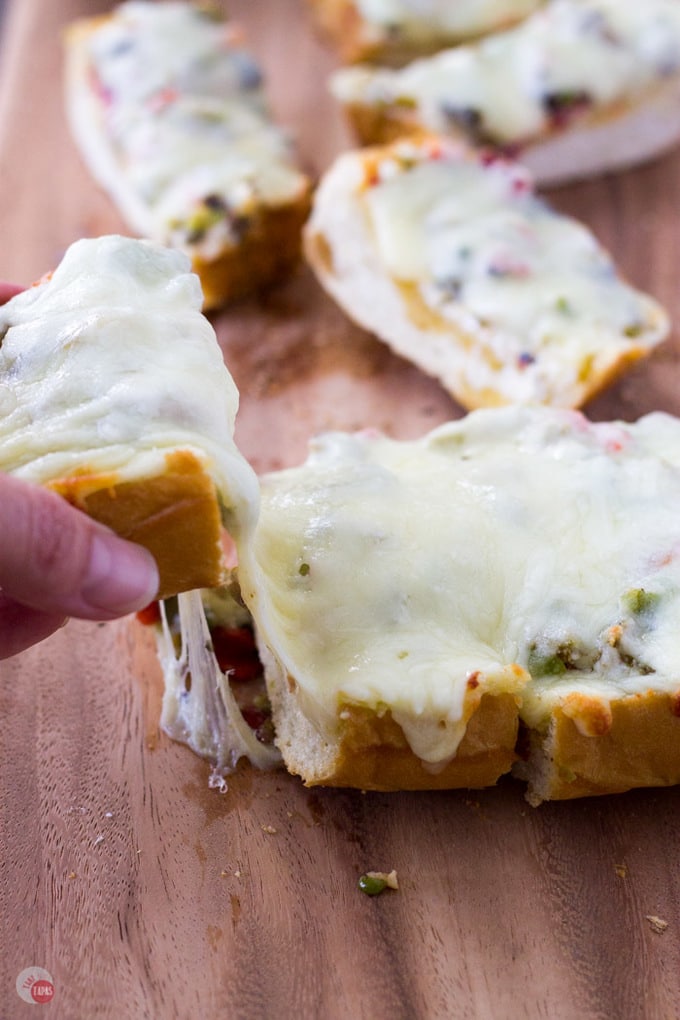Cheesy Olive Salad Bread Appetizer | Take Two Tapas | #OliveBread #CheesyOliveBread #CheeseBread #Appetizers