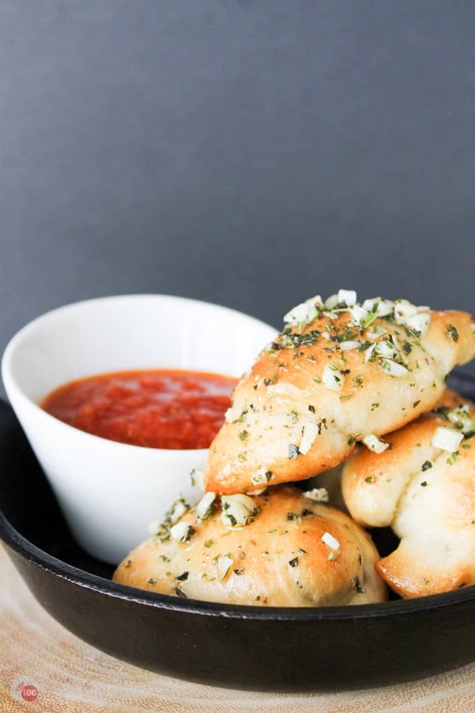 You can't resist Kathy's World Famous Garlic Knots Recipe | Take Two Tapas | #Garlic #Knots #GarlicKnots #bread