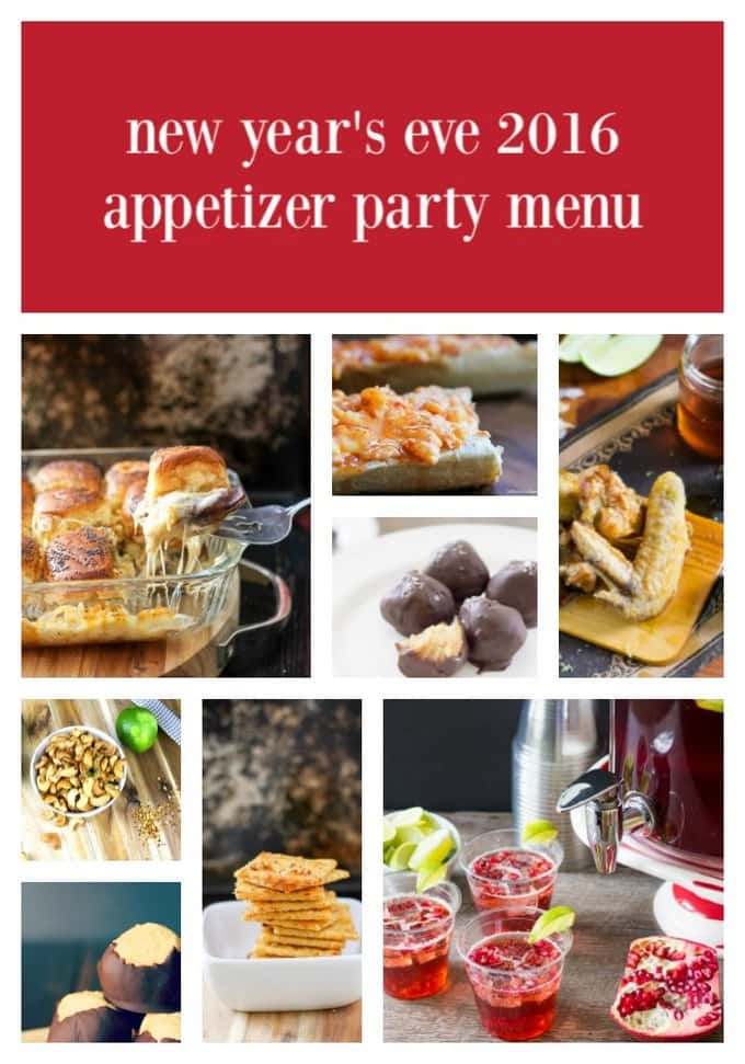 New Year's Eve Appetizer Party Menu 2016 