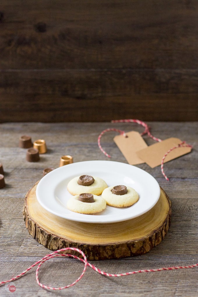 Chocolate Rolo Thumbprint Cookies