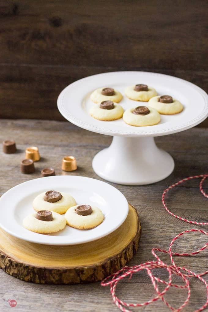 Thumbprint Cookies with Salted Rolo Candies Recipe | Take Two Tapas | #RoloCandy #ThumbprintCookies #CookieRecipe #Salted #Chocolate #Caramel #CookieExchangeRecipe