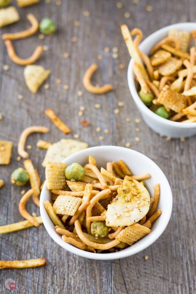 Snack mix takes a trip around the globe and lands in Asia with My Asian Wasabi Chex Mix Recipe | Take Two Tapas | #AsianSnackMix #ChexMixRecipe #WasabiChexMix #NewSnackRecipes #SpicySnackMix