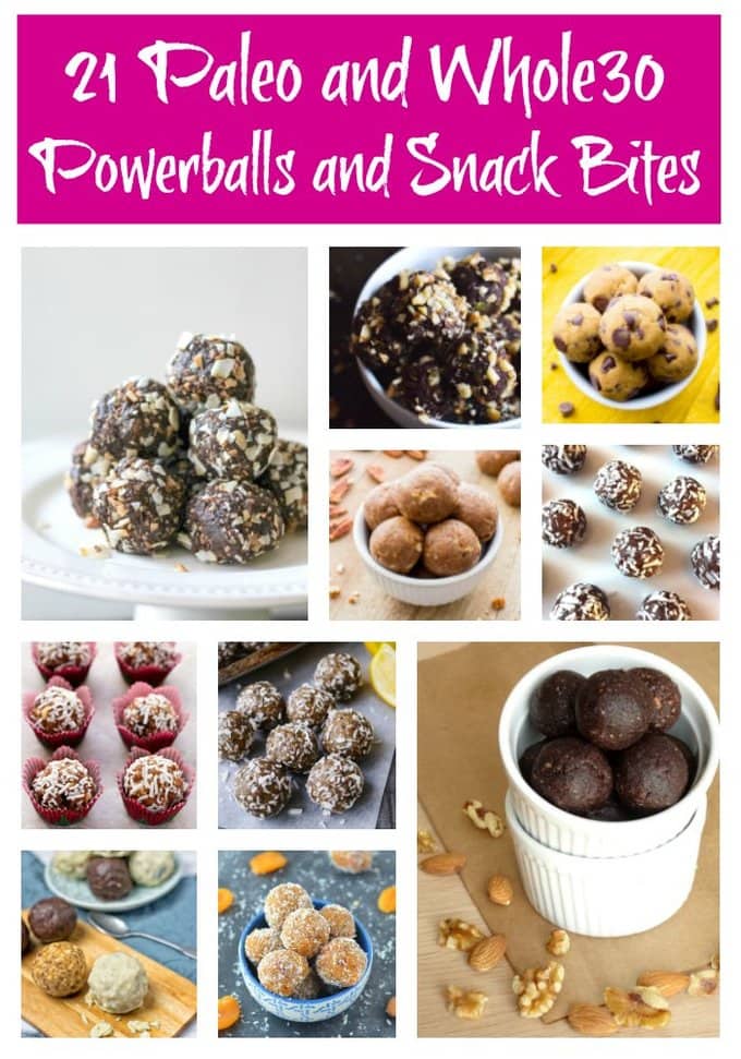 Looking for a Paleo or Whole30 compliant snack bite to help you through the month of January and keep you on track with your New Year's Resolutions and Fitness Goals? Here is a list of 17 that will keep your cravings at bay and are very tasty too! Powerball Paleo Snack Bites Roundup | Take Two Tapas