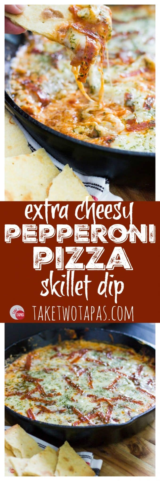 Pizza Dip Pepperoni Pizza Skillet Dip Extra Cheesy For Tailgating