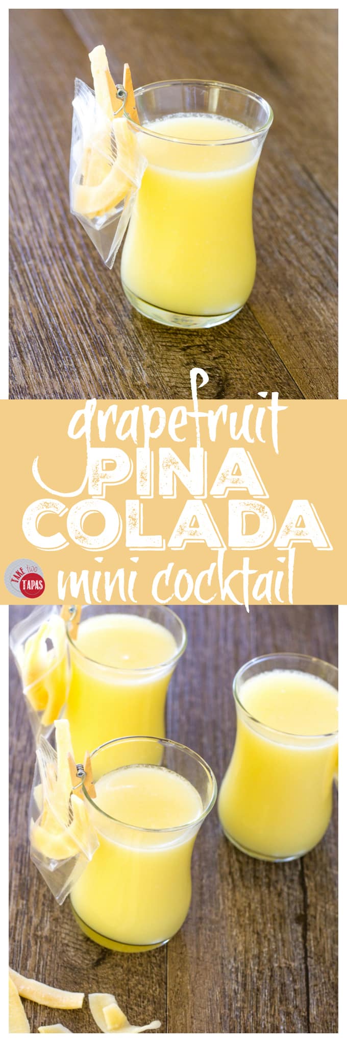 Tropical Mini Cocktails, Bahama Mama, Sea Breeze, Pina Colada