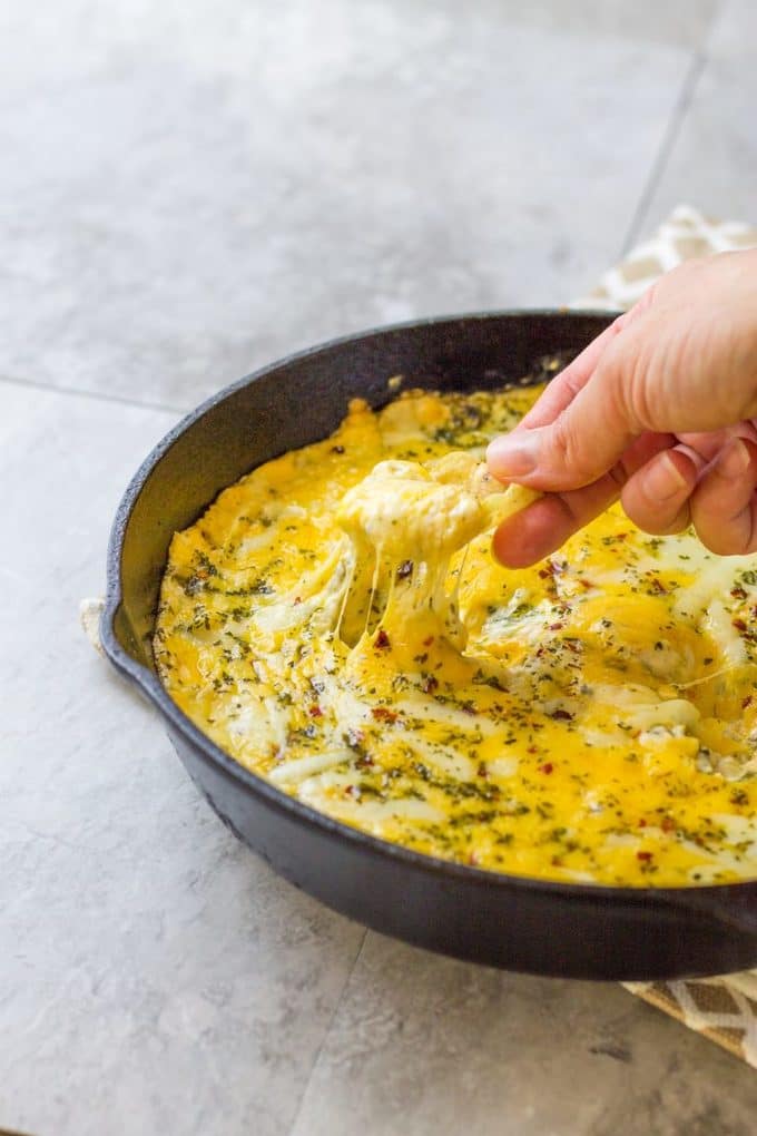 Poblano Popper Skillet Dip | Take Two Tapas | #SkilletDip #PoblanoPopper #JalapeñoPopper #TailgatingDip #MakeAheadTailgatingFood