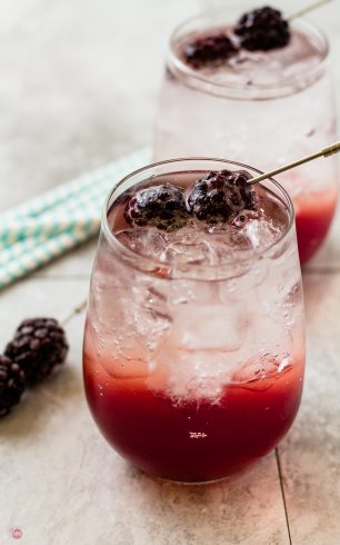 Blackberry Coconut Splash Cocktail - A Skinnier Adult Beverage