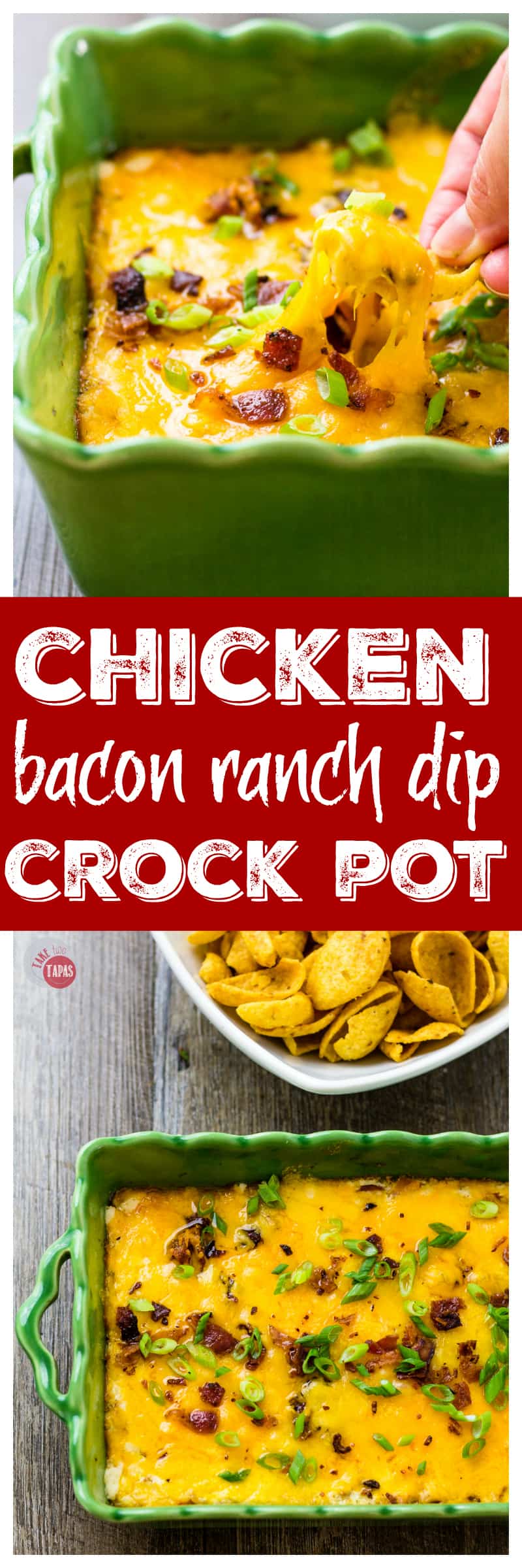 Crock Pot Chicken Bacon Ranch Dip | #Crocktober is here!