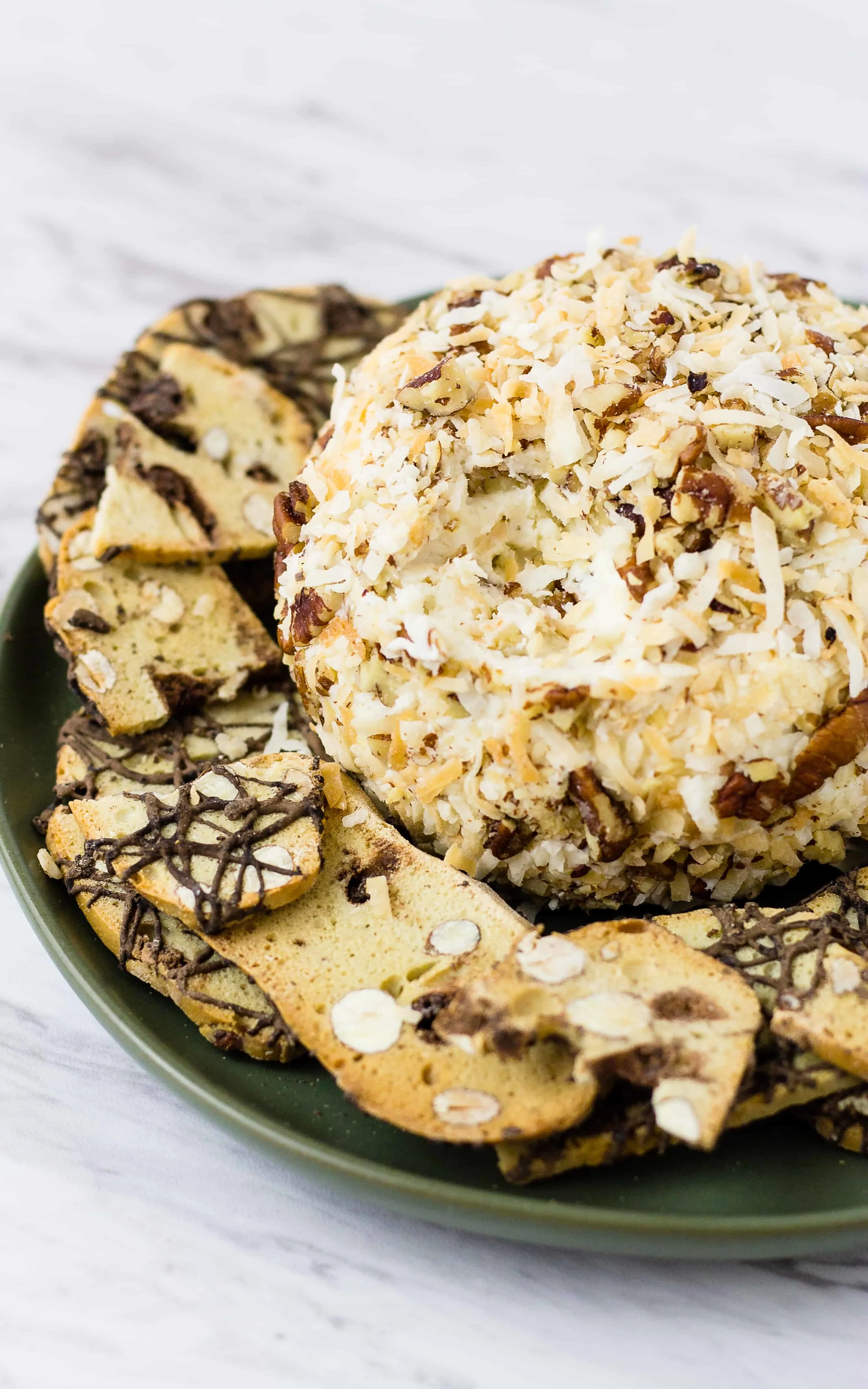 Italian Cream Cake Cheese Ball The Perfect Party Dessert