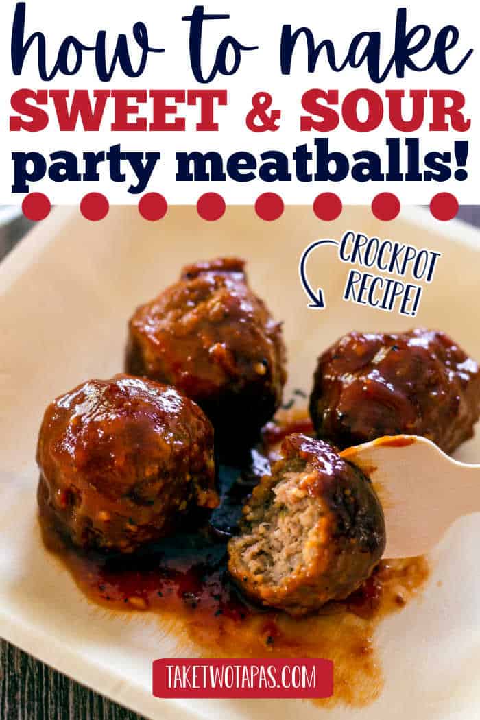 Sweet & Sour Meatballs {Tangy Crockpot Meatballs}