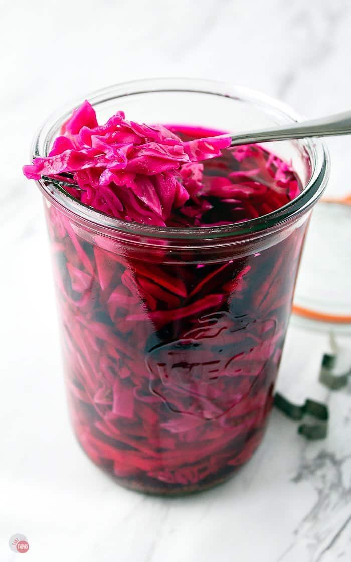 Pickled Red Cabbage - Easy Pickled Cabbage Condiment
