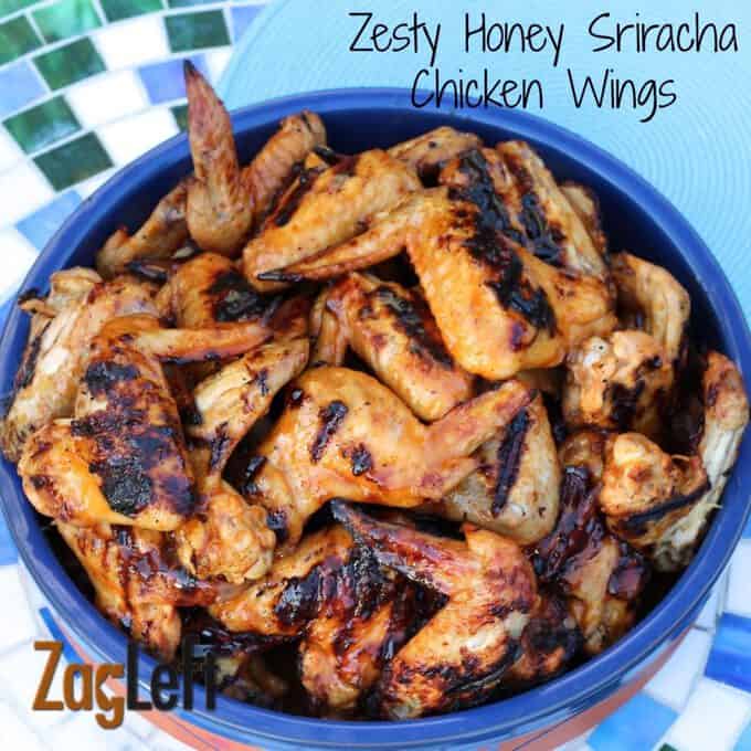 zesty honey sriracha chicken wings