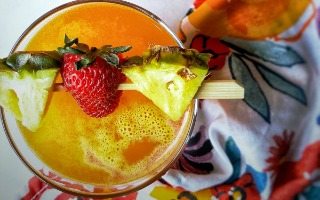 Fruity summertime pineapple cocktail