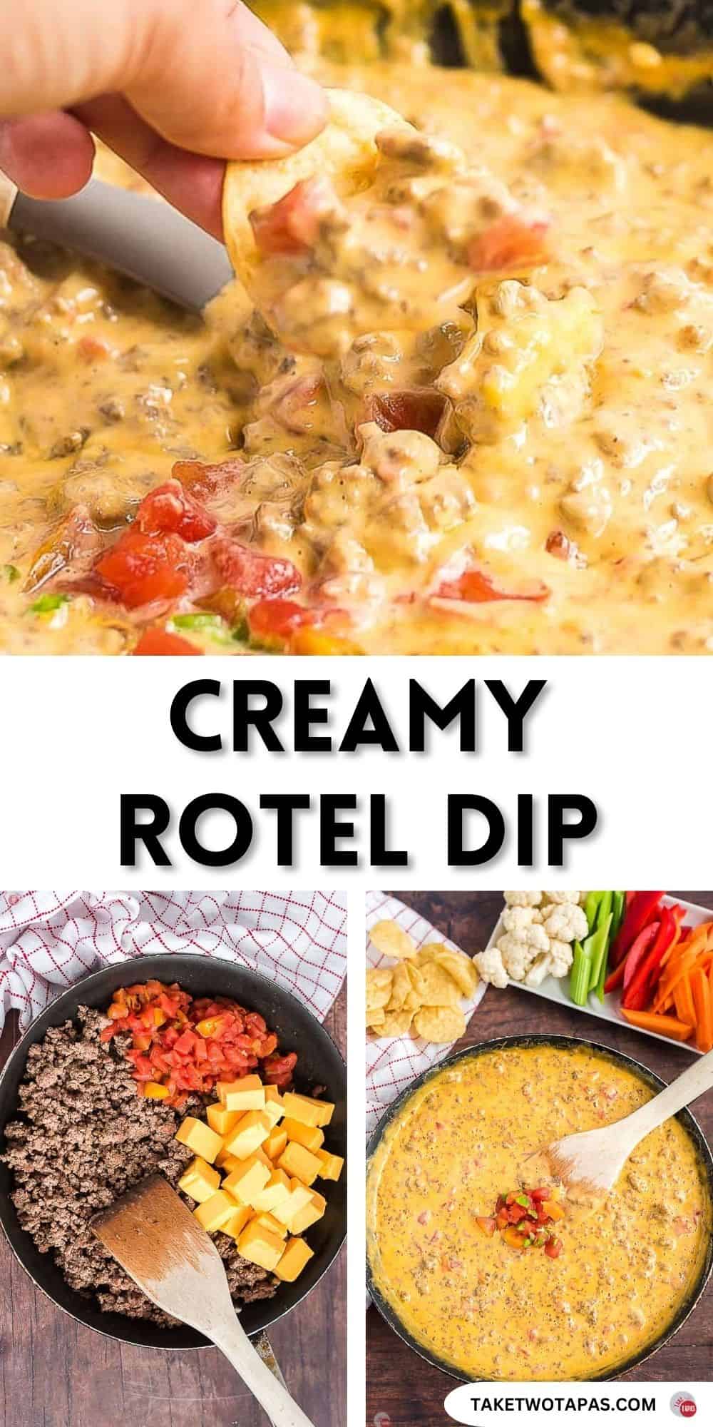 pinterest pin image for rotel dip