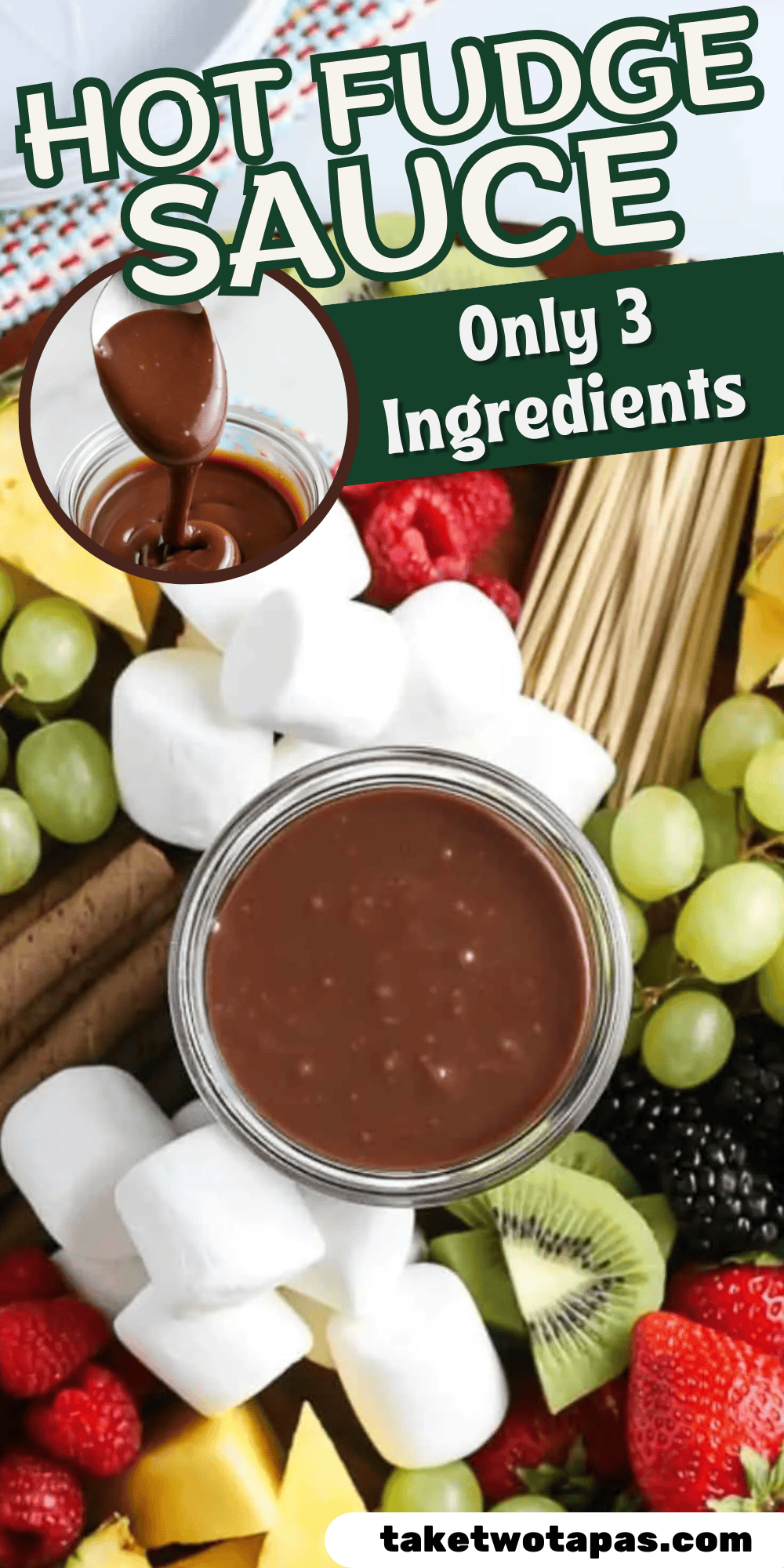 hot fudge sauce pinterest pin image