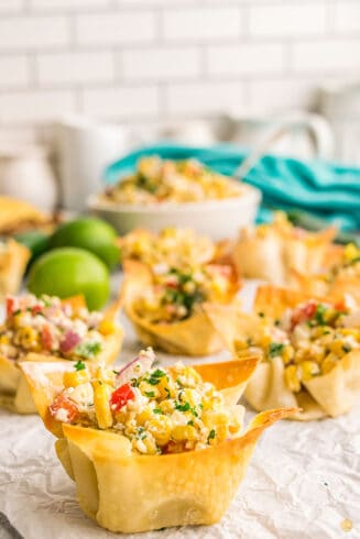 Street Corn Wonton Cups - Take Two Tapas