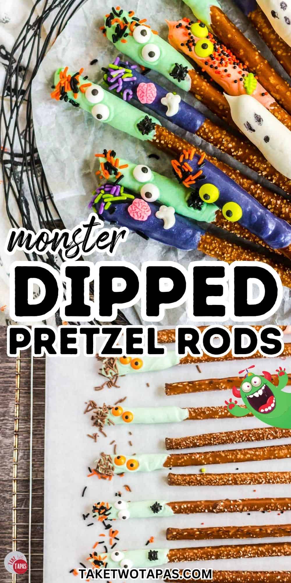 halloween pretzels dipped in chocolate