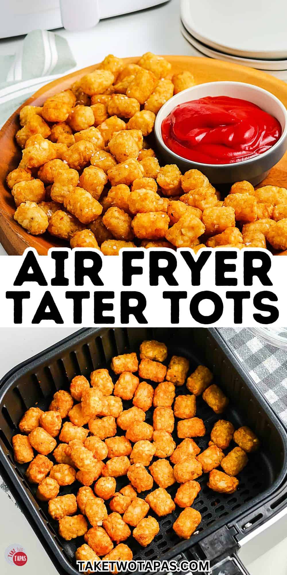 collage of tater tot pictures for as a pinterest pin image