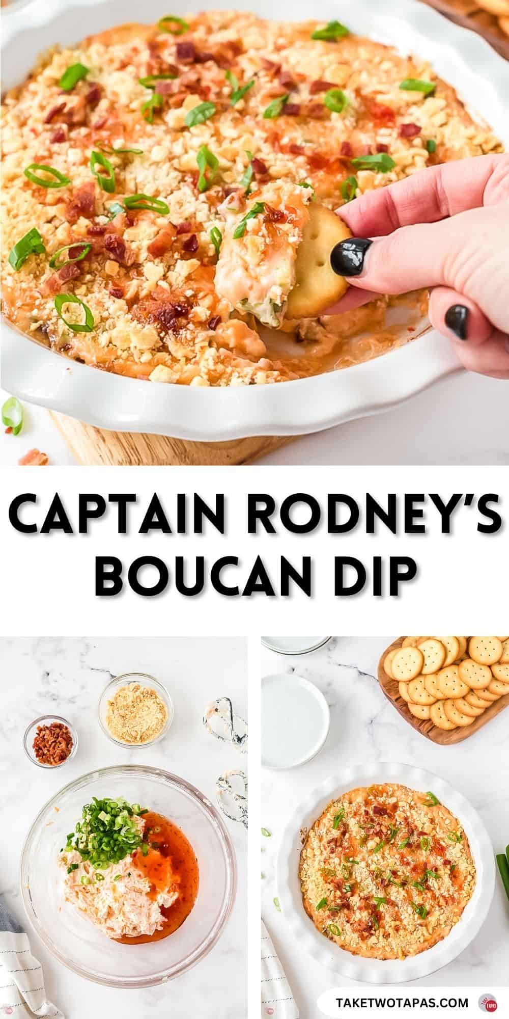 pinterest pin image for captain rodney's dip