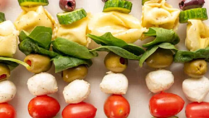 Antipasto Skewers with Tortellini - I Heart Vegetables