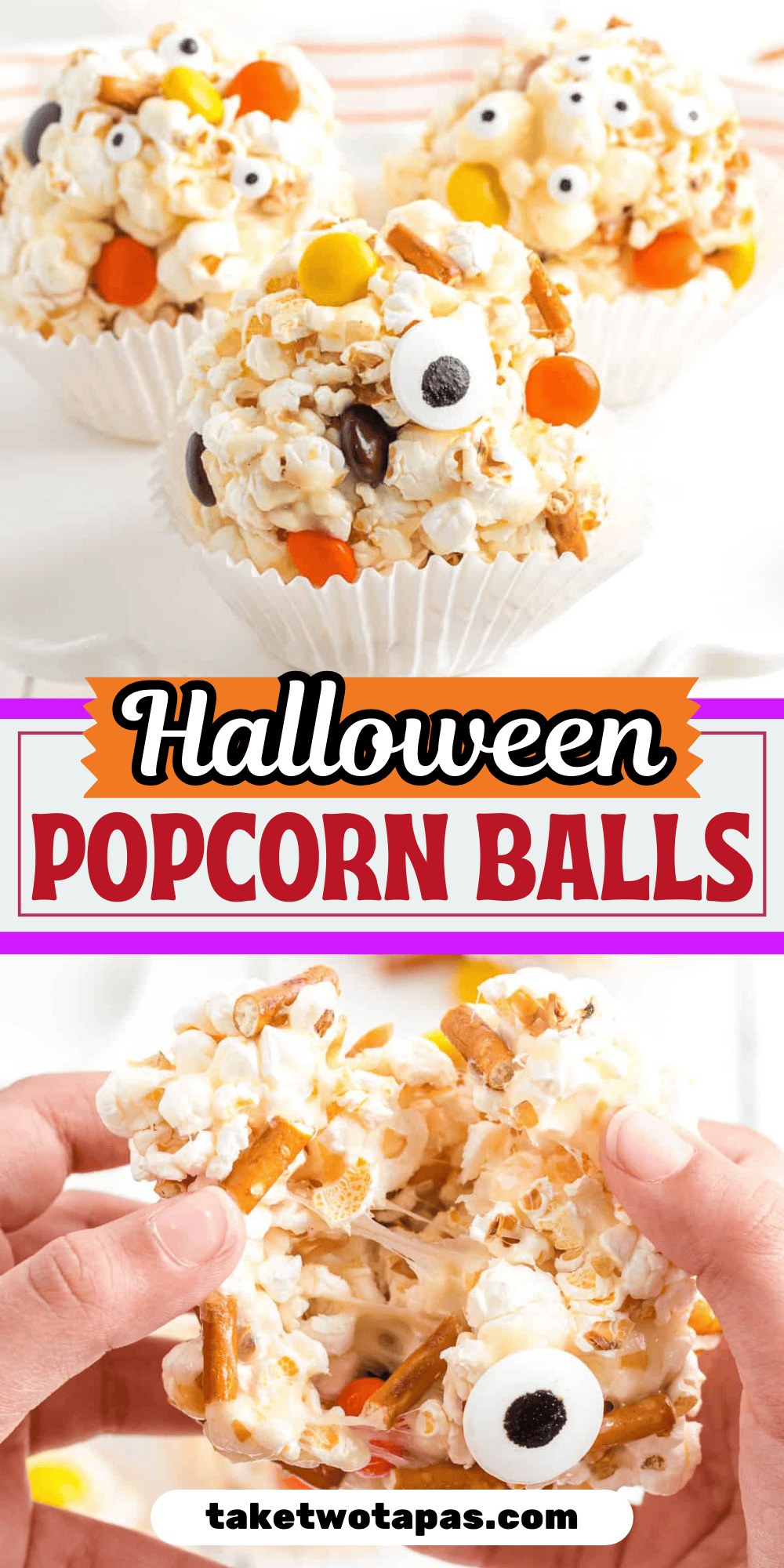 halloween popcorn balls pinterest pin image