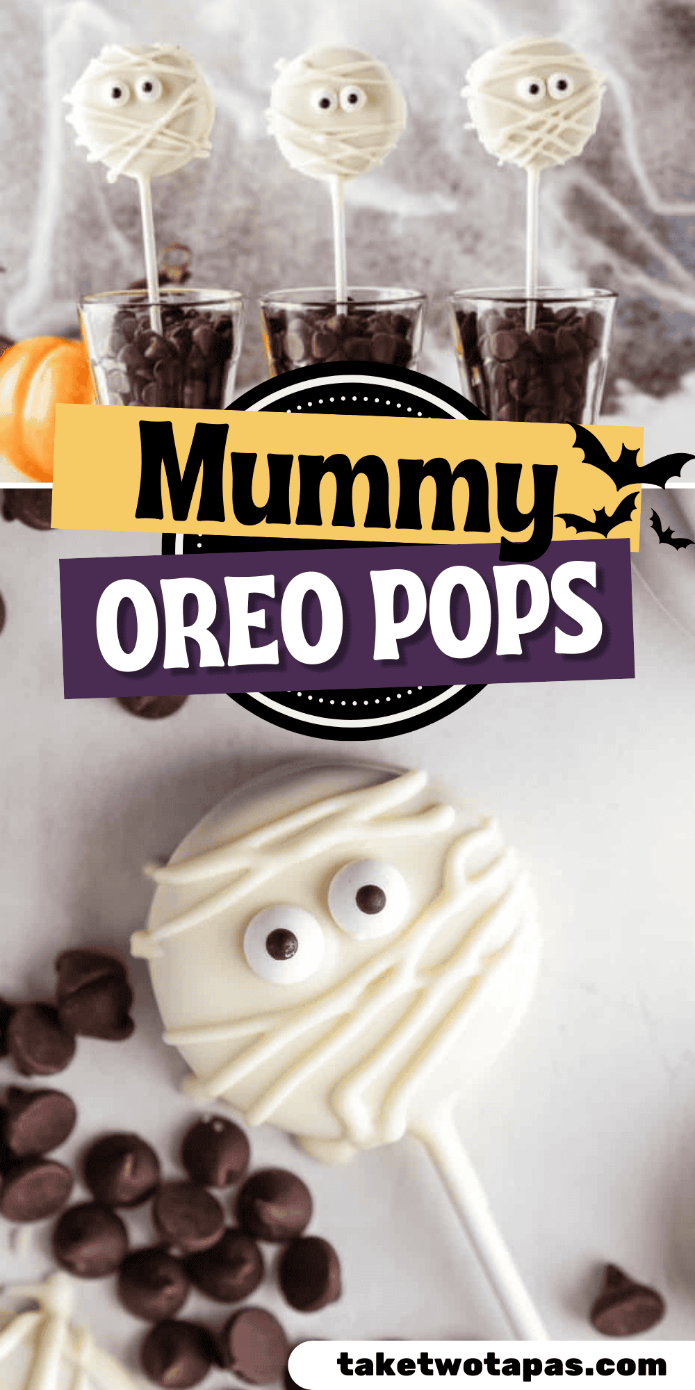 Mummy Oreo Pops Pinterest Pin Image