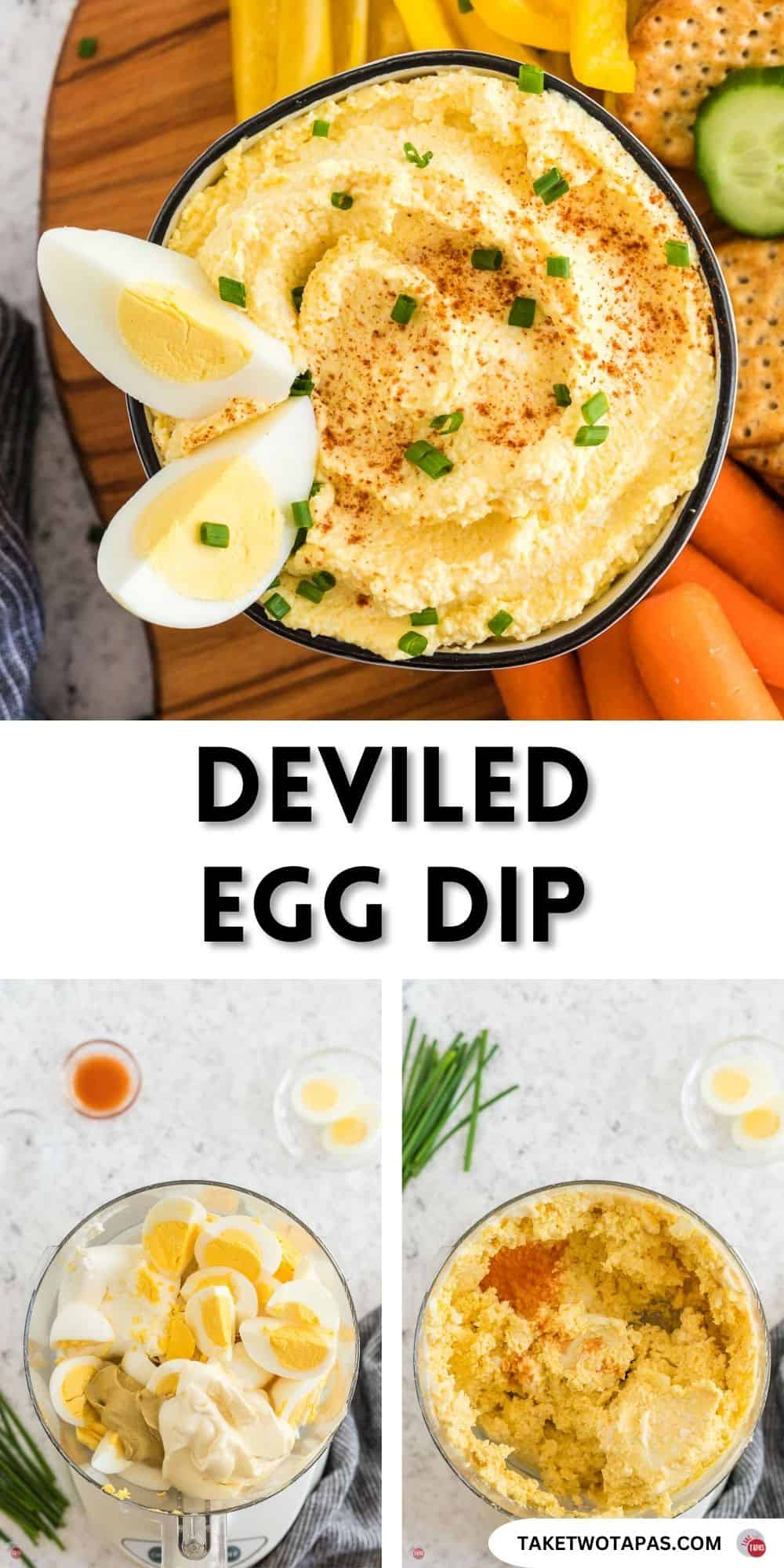 deviled egg dip pinterest pin image