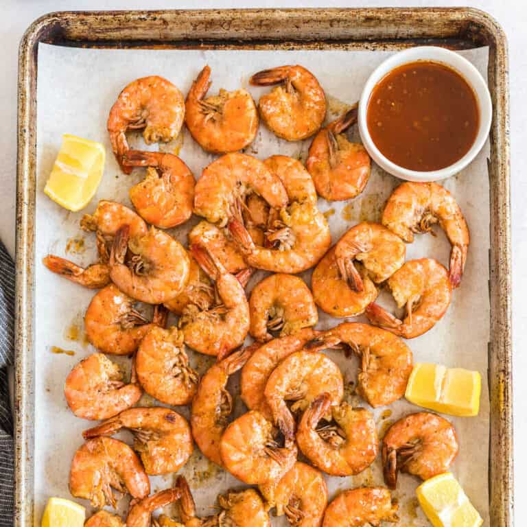 tray of shrimp