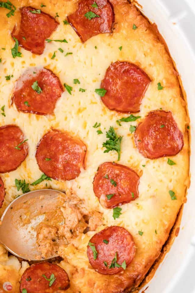 Best Crockpot Pizza Dip (Super Cheesy) Take Two Tapas