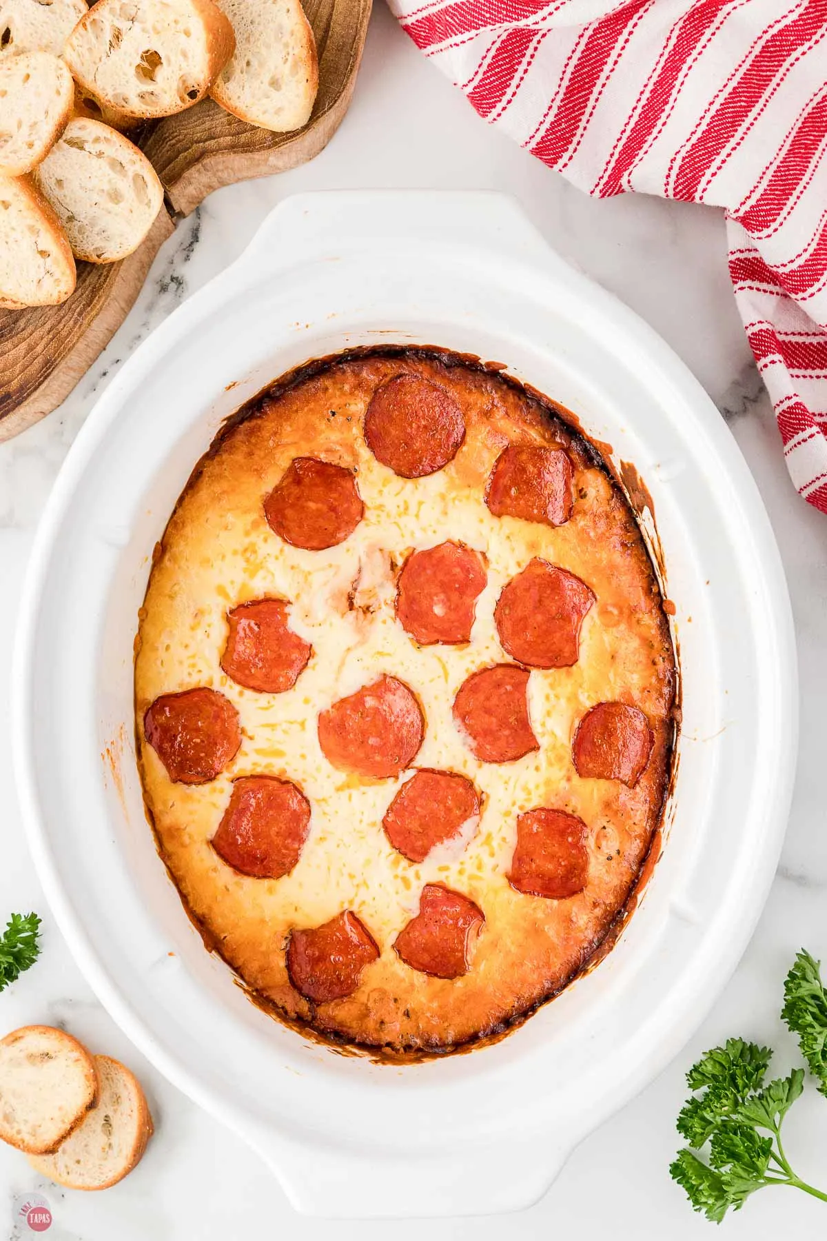 Slow Cooker Pizza Dip - The Magical Slow Cooker