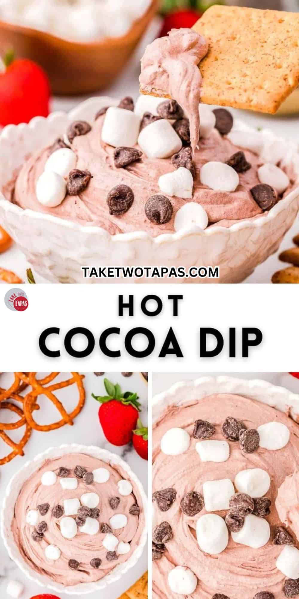 pinterest pin image for hot cocoa dip