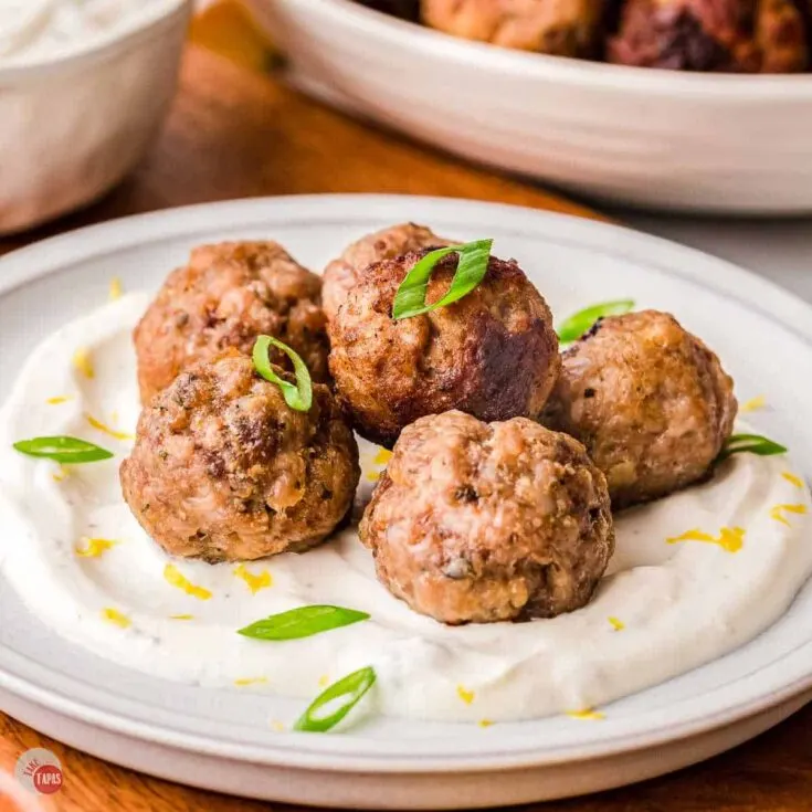 Easy Lamb Meatballs with Tzatziki Sauce