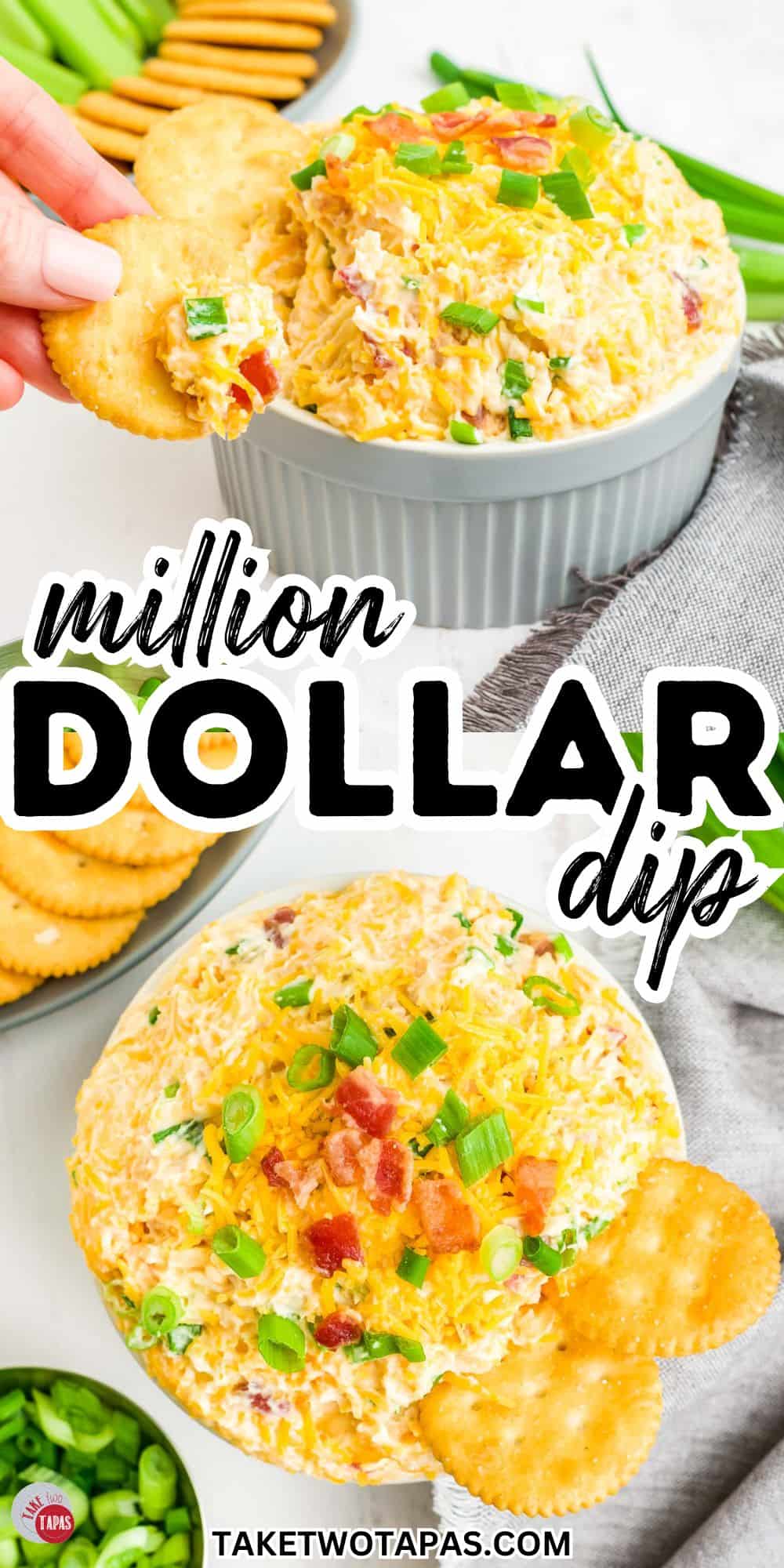 million dollar dip pinterest pin image