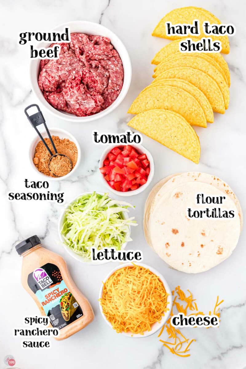 Cheesy Gordita Crunch Tacos - Take Two Tapas