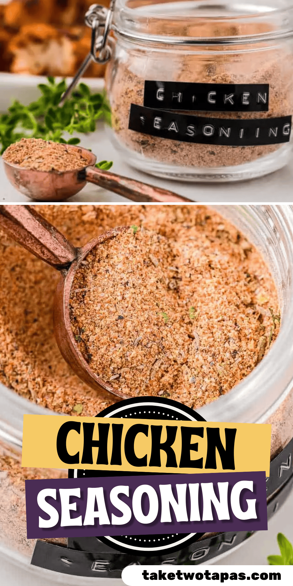 chicken seasoning pinterest pin image