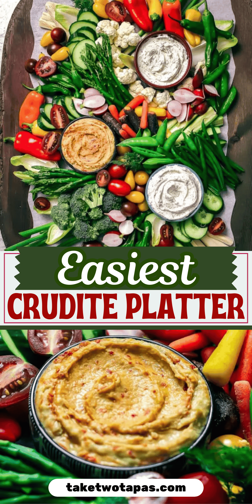 crudite platter pinterest pin image