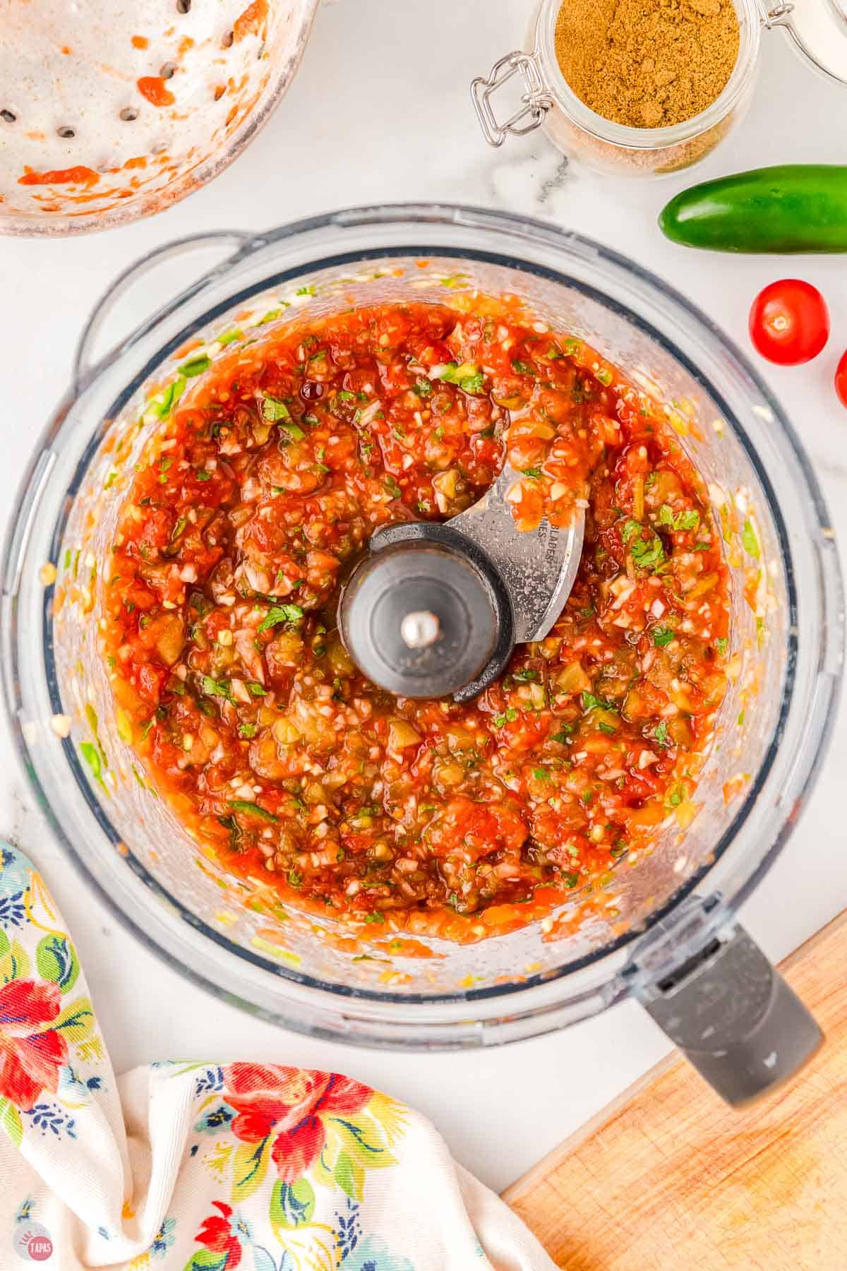 salsa in a food processor