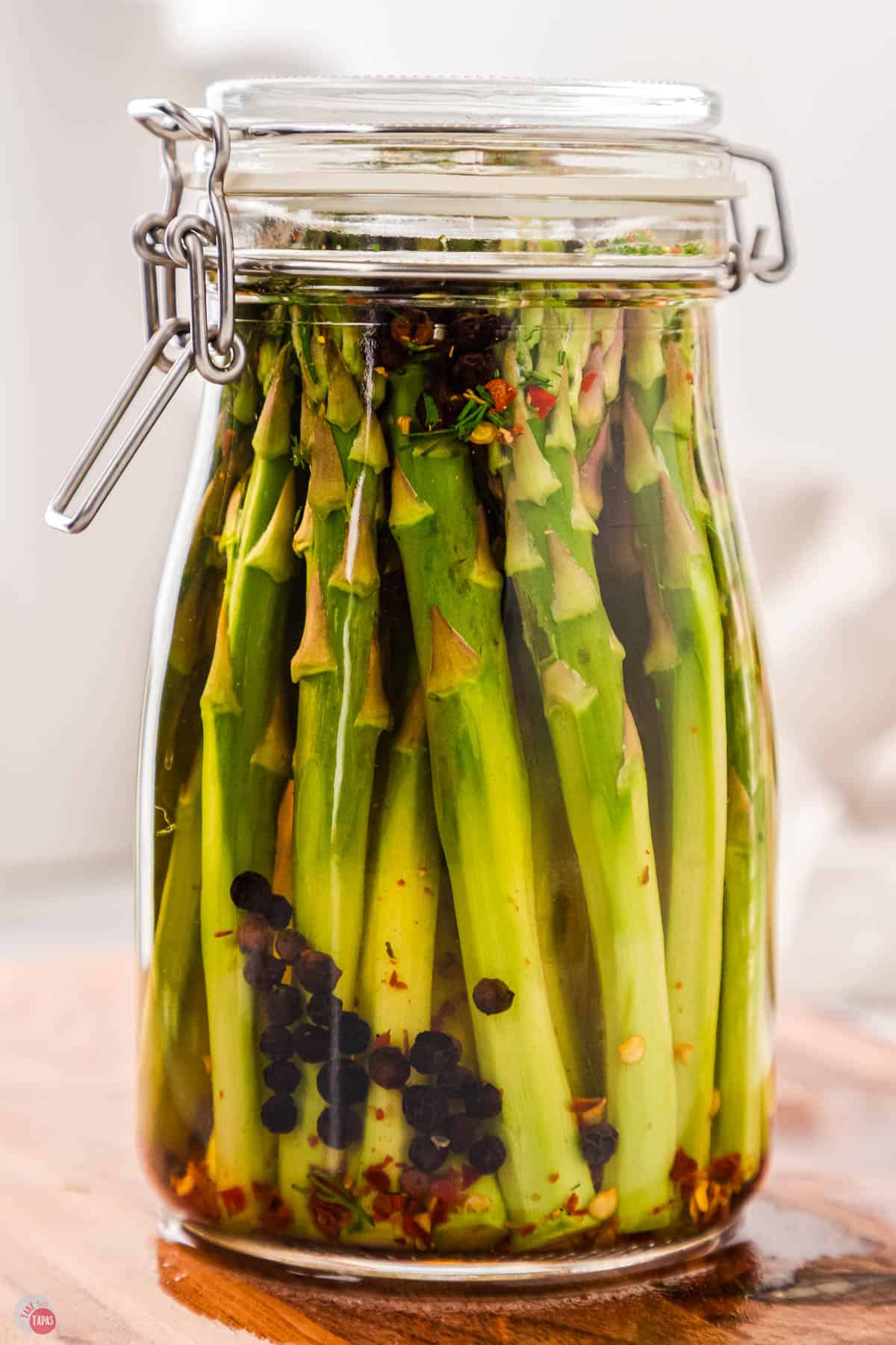 these quick-pickled asparagus spears are great for a charcuterie board