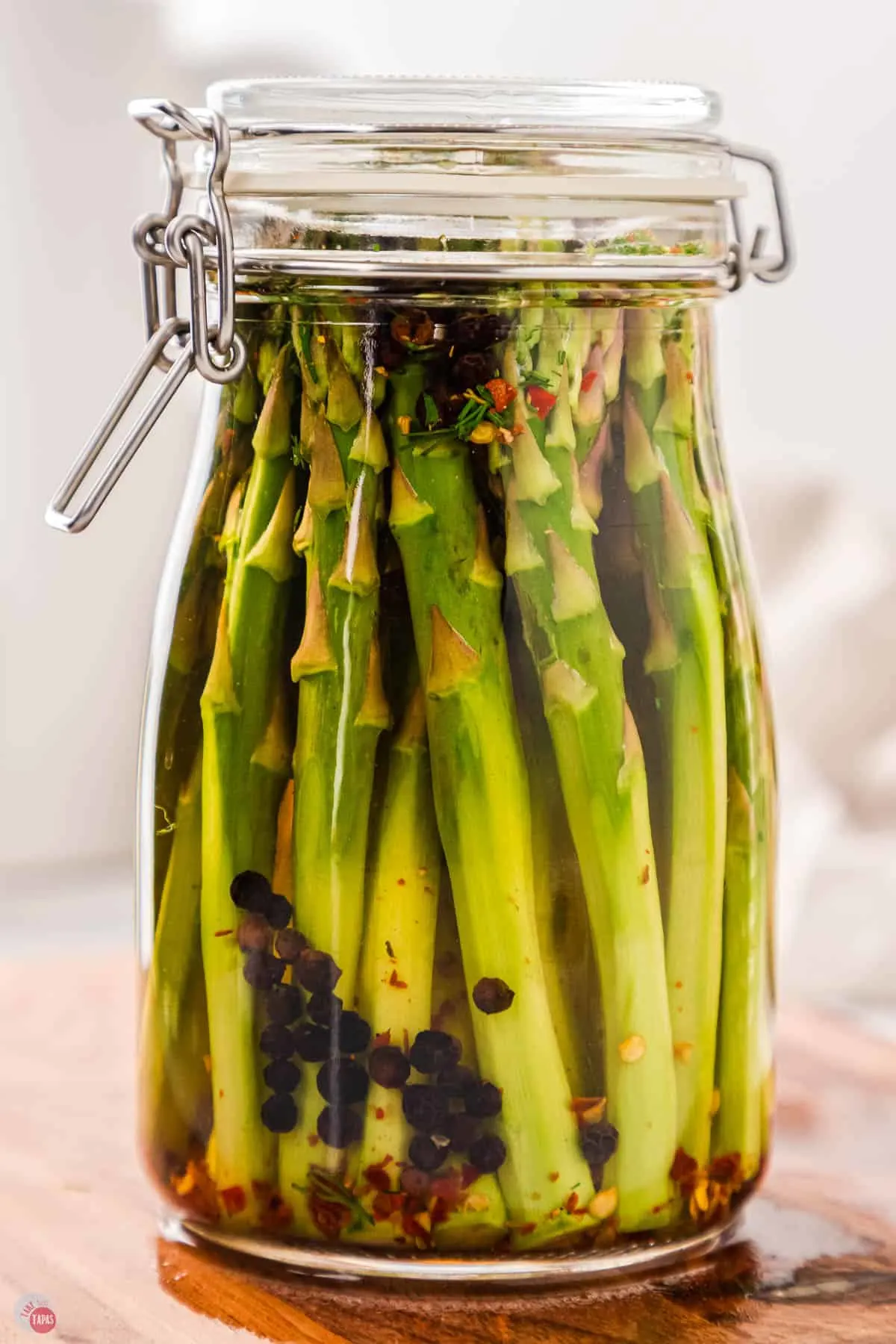 these quick-pickled asparagus spears are great for a charcuterie board