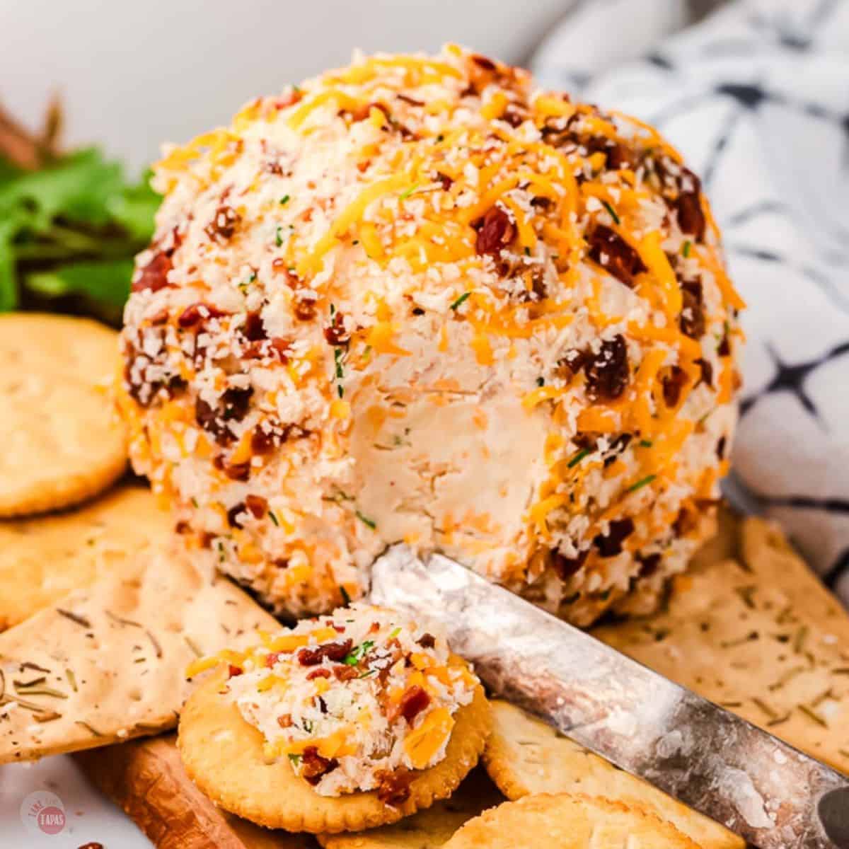 easy cheese ball recipe featured image