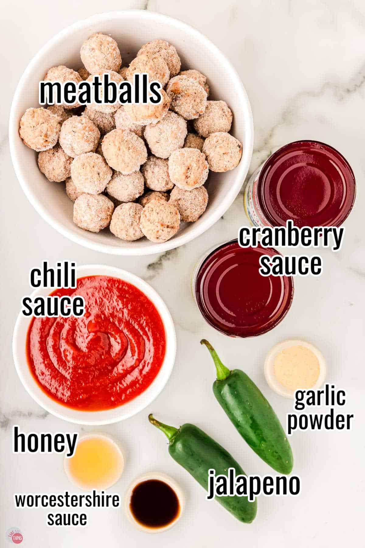 ingredients for cranberry meatballs
