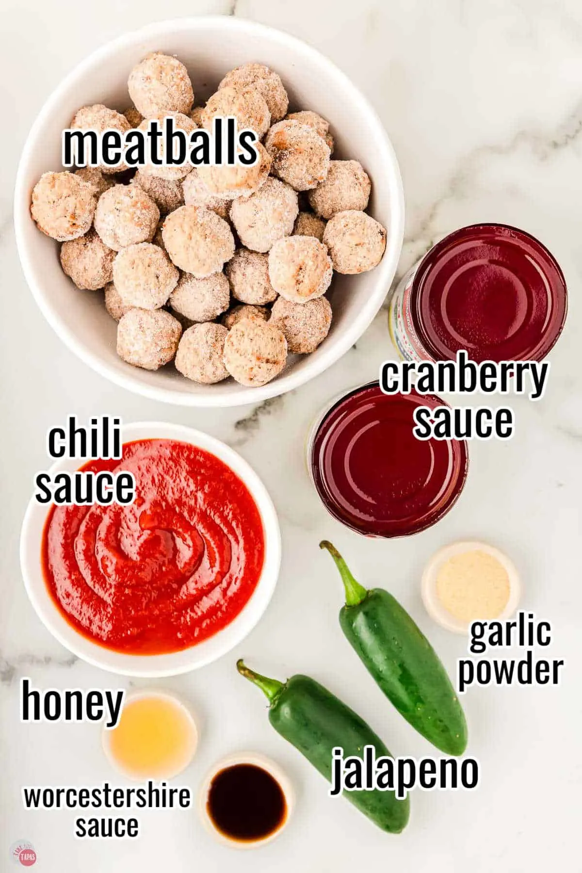 ingredients for cranberry meatballs