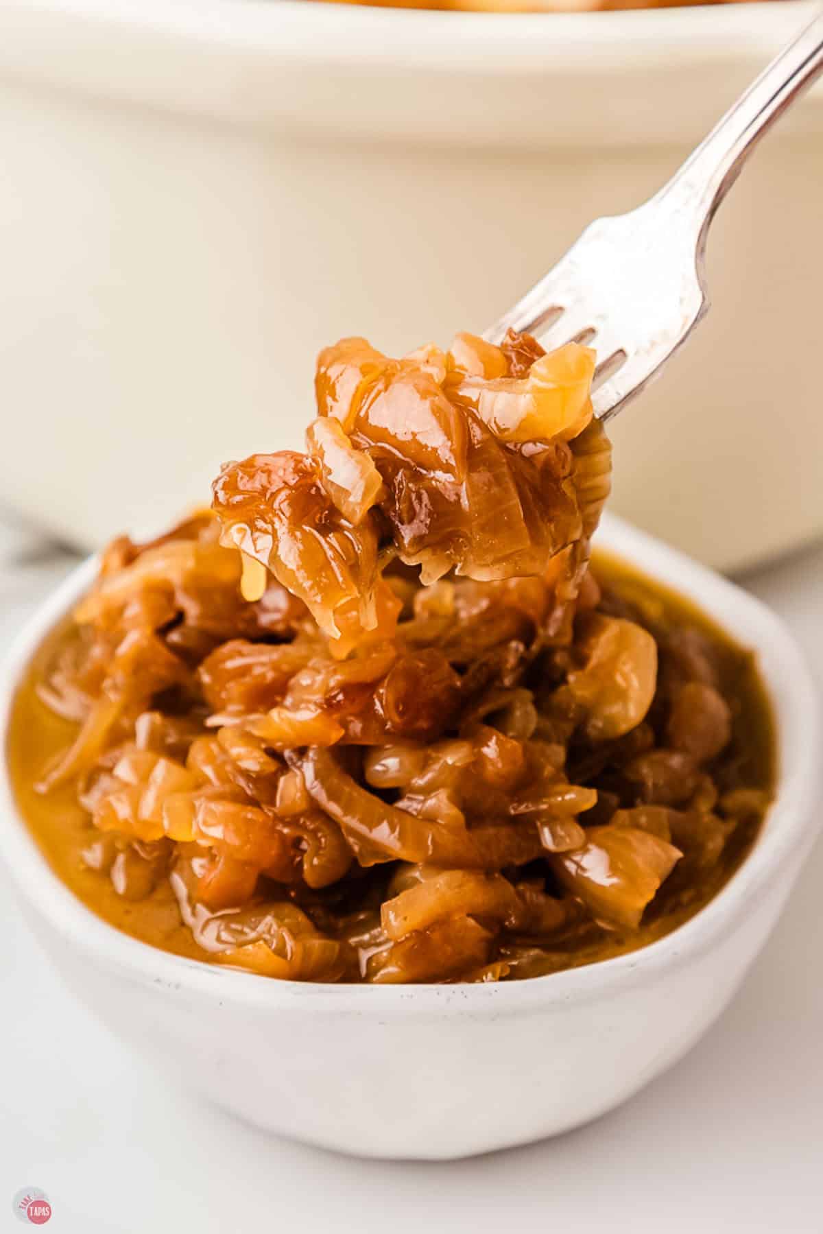 bowl of caramelized onions