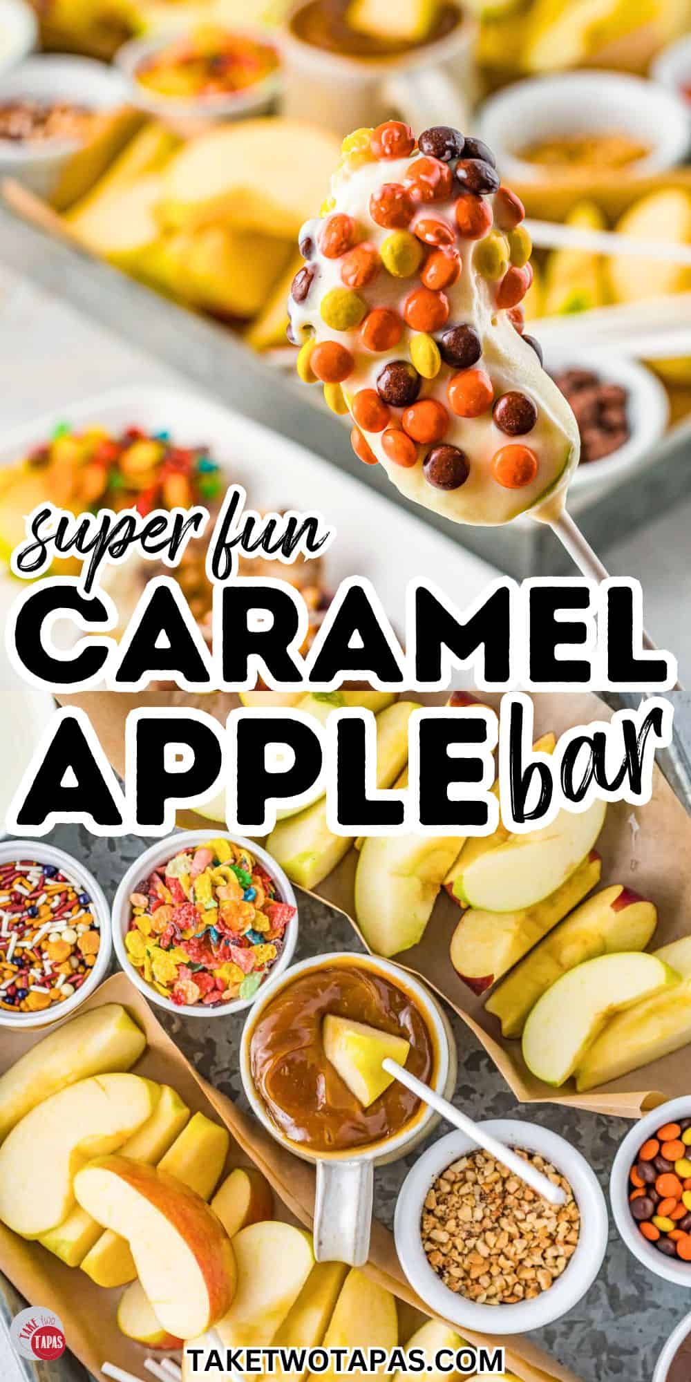 caramel apple bar pinterest pin image